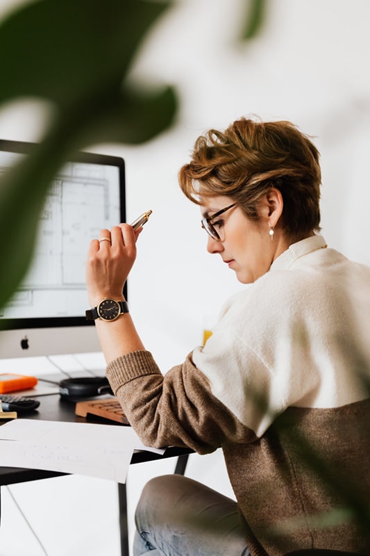 woman at desk